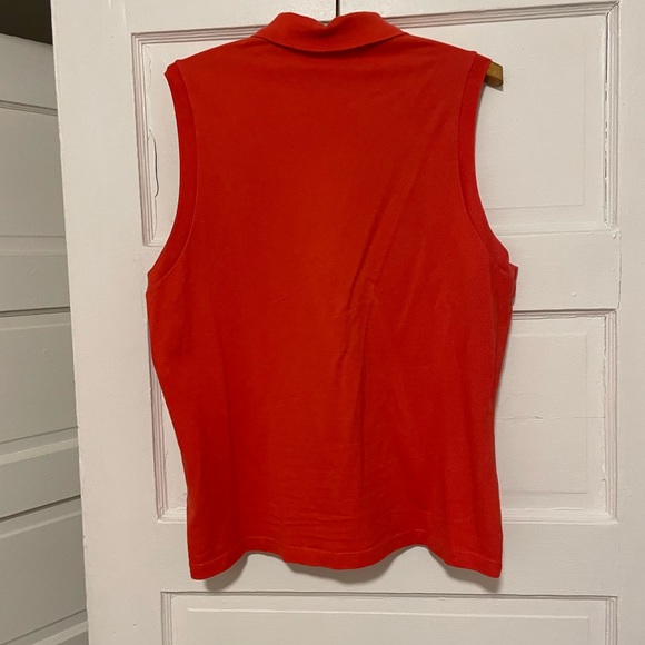 LACOSTE RED SLEEVELESS TOP - Picture 3 of 4